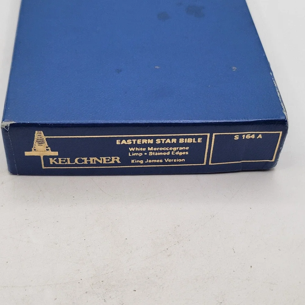 Holman Holy Bible Eastern Star OES KJV White S164A Vintage Boxed Masonic